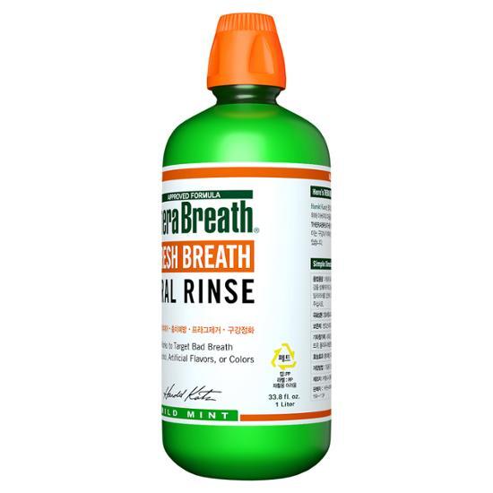 Thera Breath Ополаскиватель для полости рта с мягким вкусом мяты, семейный размер 1 л