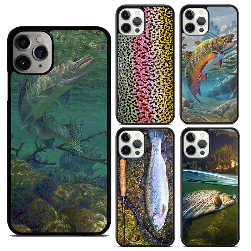 Rainbow Trout Fishing Skin Mobile Celular Phone Cases for iPhone 17 Air 16 15 14 12 13 PLUS 11 PRO MAX Coque Fundas