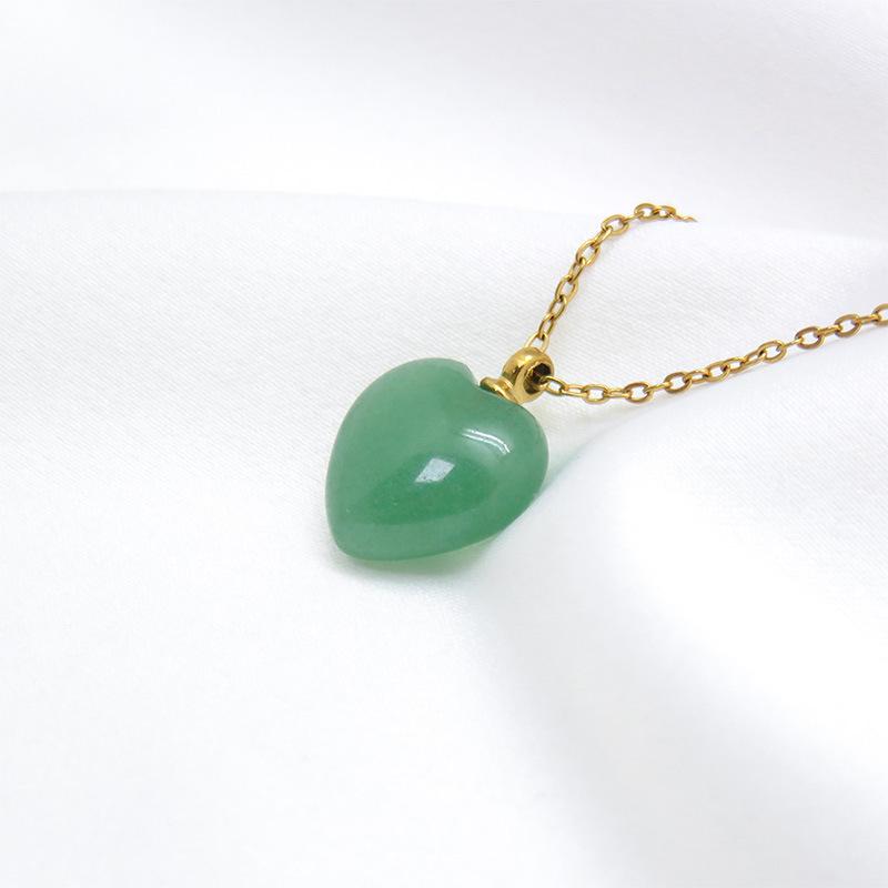 12 мм кулон Love Simple Peach Heart высококачественное ожерелье из натурального камня для женщин на лето