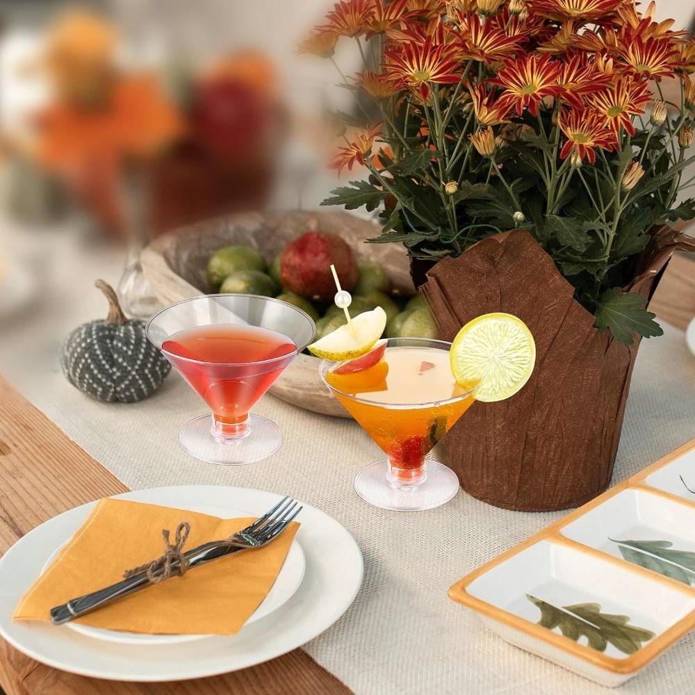 5 шт. Пластиковые коктейльные бокалы прозрачные бокалы для красного вина стакан для йогурта пудинга принадлежности для вечеринок