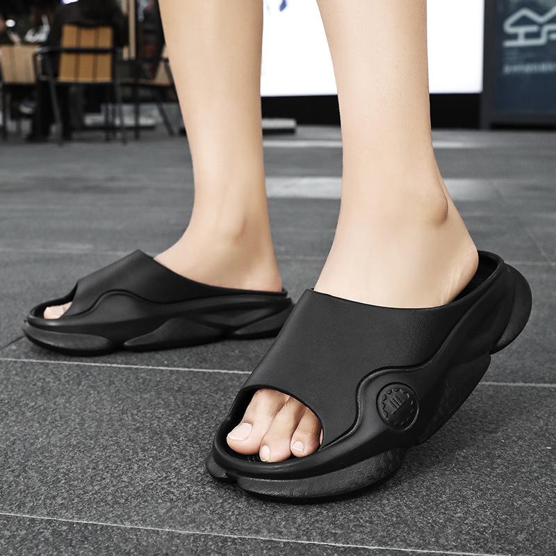 Модные новые мужские легкие сандалии из ЭВА, мягкая подошва, плоская подошва, дизайнерские повседневные тапочки, спортивная пляжная мужская обувь, домашняя обувь для ванной