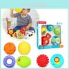 Fisher-price Детский мячик Разноцветная мягкая текстурная игрушка для развития тактильных ощущений у младенцев