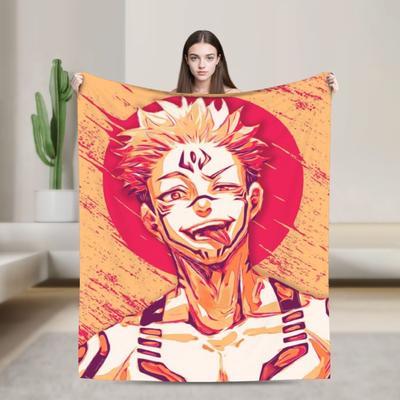 Аниме Jujutsu Kaisen Плед Сукуна Итадори Манга JJK Флис Винтажный Мягкий Плед для Дома Все Сезоны,