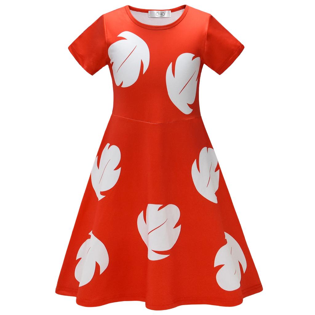 New Star Baby Lilo And Stitch Lilo Cos Girls Short Sleeve Dress + Bag