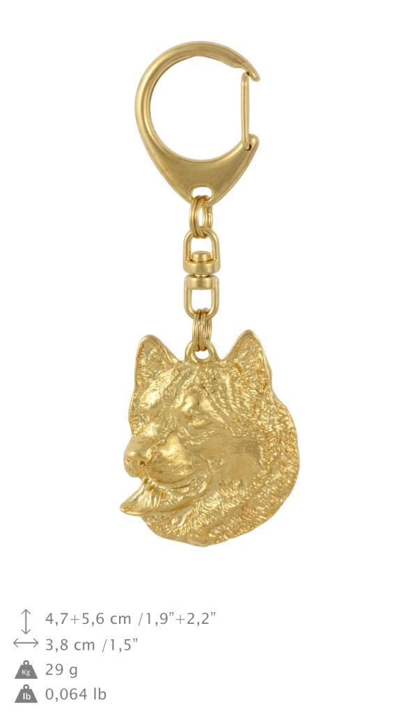 Alaskan Malamute - Pozłocony Brelok Do Kluczy Z Psem W Pudełku Prezentowym, Ozdoba Torebki, Luksusowy Dodatek Marki Art-Dog