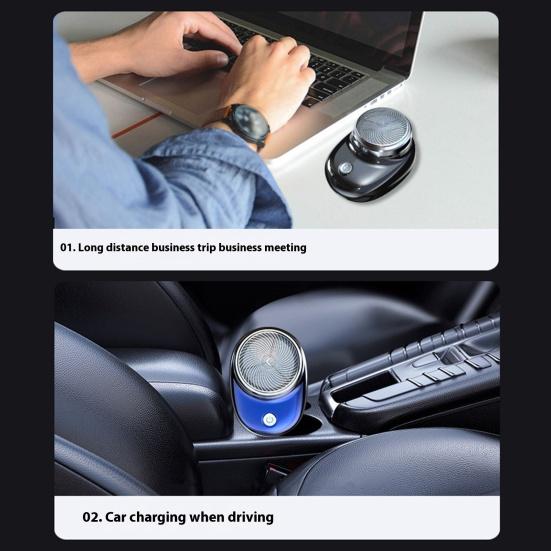 Портативная электробритва, водонепроницаемая, с возможностью зарядки от USB, 3D-роторная бритва для влажного/сухого бритья