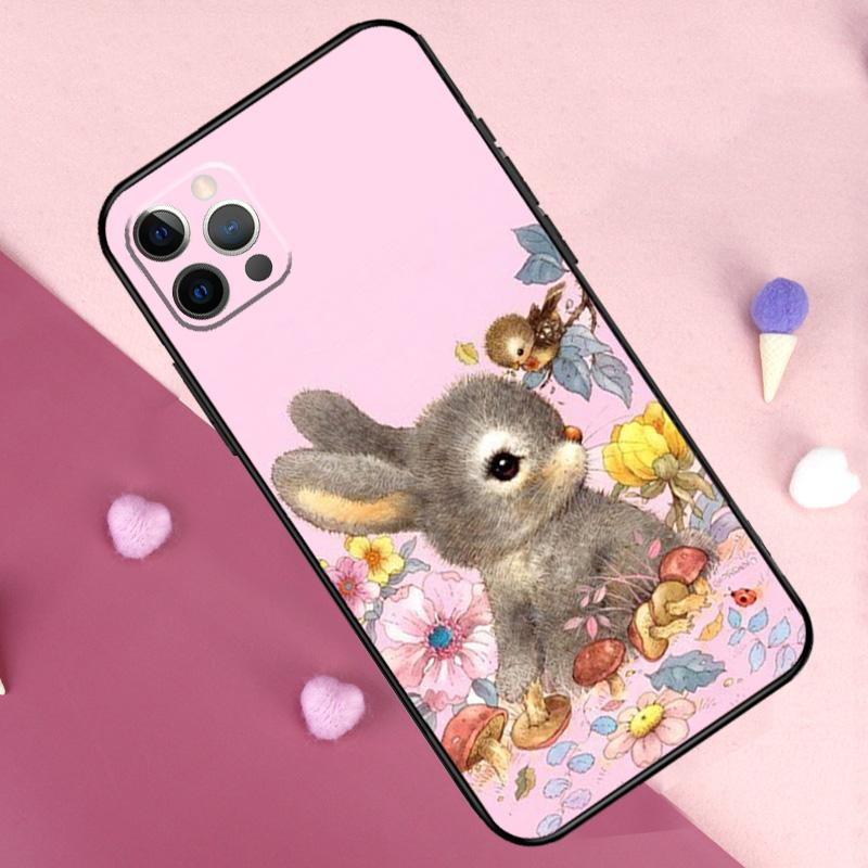 Чехол для телефона с кроликом для iPhone 17 Pro Max 14 15 16 Plus 11 Pro Max 12 13 Mini 16e 17 Air Задняя крышка