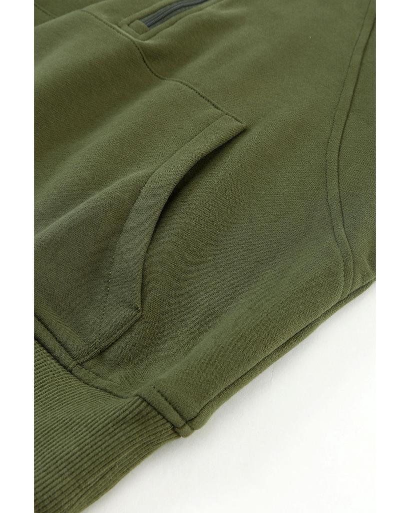 Azura Exchange Толстовка с ребристыми рукавами с прорезями для больших пальцев, воротником-стойкой и застежкой-молнией