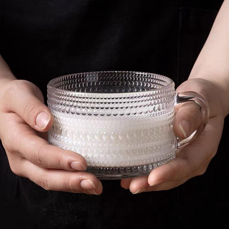 Ins Ретро прозрачная стеклянная кружка Простая чашка для воды Чашка для кофе Чашка для завтрака Чашка для молока Чашка для вина