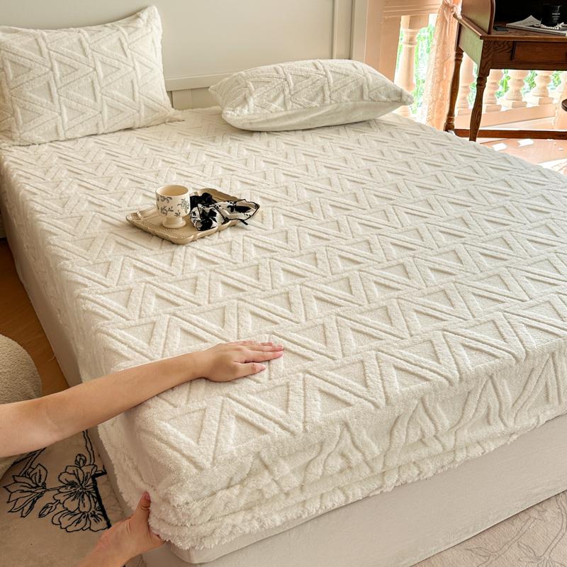 1 шт. простыня на резинке зимняя простыня однотонный покрывало теплое постельное белье эластичные чехлы для матрасов sabanas para cama (Нет наволочки)