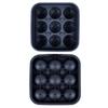 9-Compartment Covered Silicone Ice Cube Mold Dust-Proof Draining Design Ice Maker