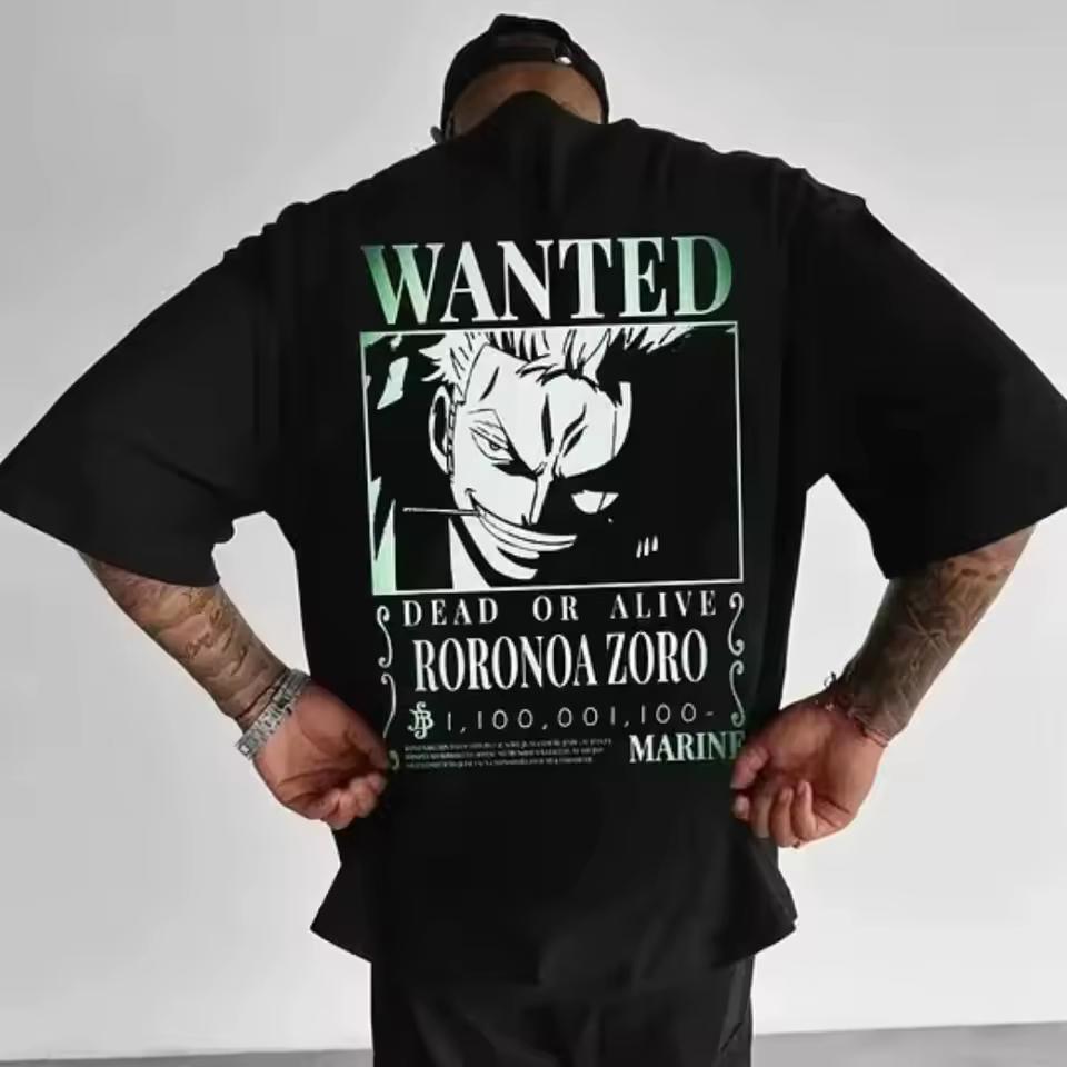 Аниме Ван Пис Ророноа Зоро Печатная Футболка Мужская и Женская Футболка Мужской Топ Спортивная Футболка Мужская Футболка Харадзюку Y2K Футболка