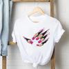 Tee Shirt Lady Love Heart Eye Lashes Clothes Female T Women Top Short Sleeve Casual Fashion Tshirt Summer Graphic T-shirts