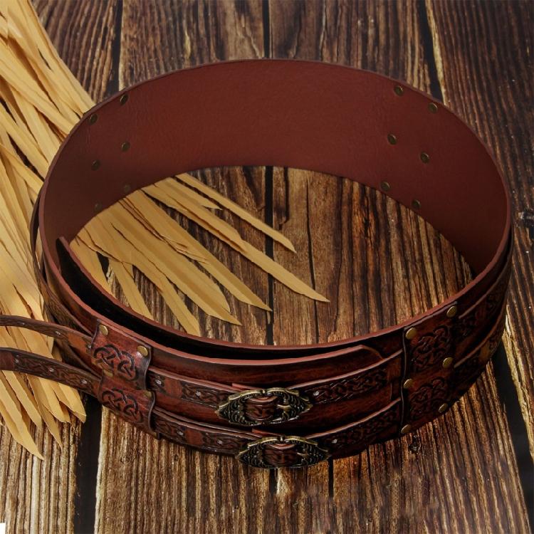 Norse Cosplay Belt Renassance Medieval Buckle Belt Halloween Men Costume
