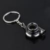 Car Auto Turbo Keychain Sleeve Spinning Turbine Turbocharger Key Chains Keyfob