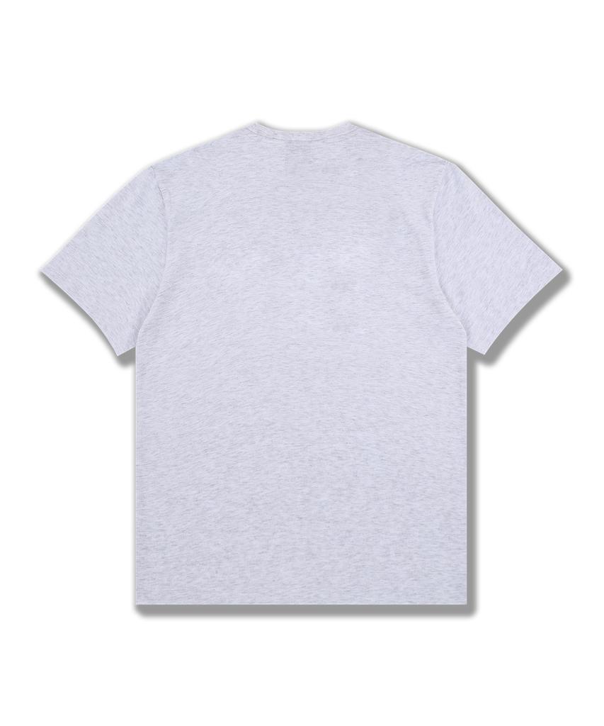 DOLPHIN WAVE APPAREL [2 шт.] Мини-вышивка дельфина волной Хлопковая футболка с коротким рукавом Cool Gray & Black 2 шт.