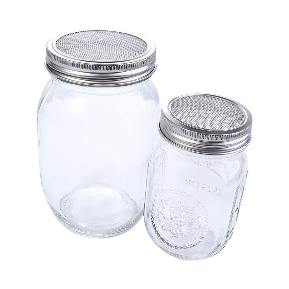 Healthy Stainless Steel Organic Wide Mouth Sprouter Mason Jars Germination Cover Sprouting Jar Kit