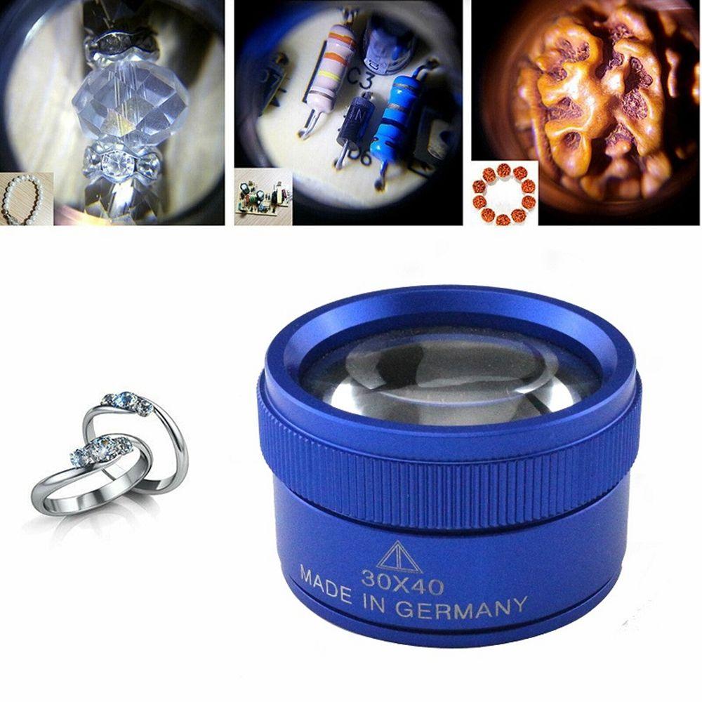 Portable Mini Jewelry Appraisal HD 30X 36mm Magnifying Glass Loupe Optical Lens Magnifier