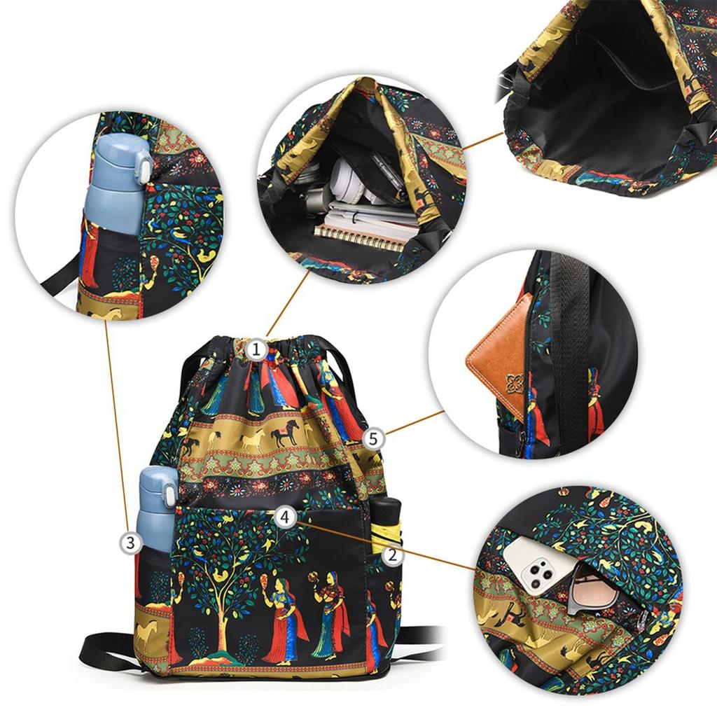 Складной дорожный спортивный рюкзак большой вместимости со шнурком, легкая спортивная сумка для женщин