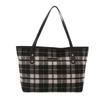 Korean Style Plaid Tote Bag - Classic Versatile Large Capacity Shoulder Bag
