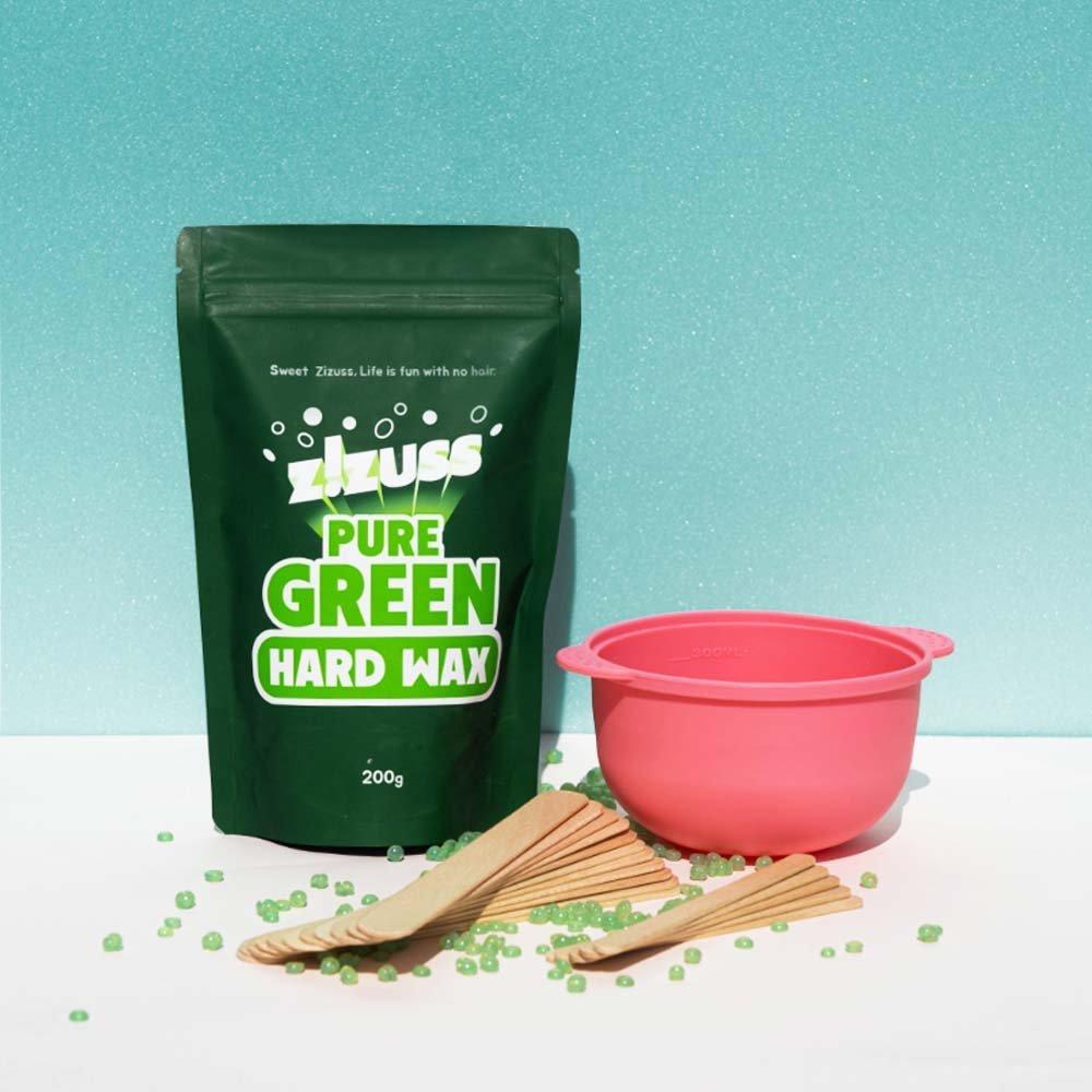 Набор для самостоятельной восковой эпиляции ZIZUSS Pure Green 200 г
