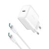 Network Charger Joyroom Jr-Tcf24 With C-C Cable 30W 1M (White)