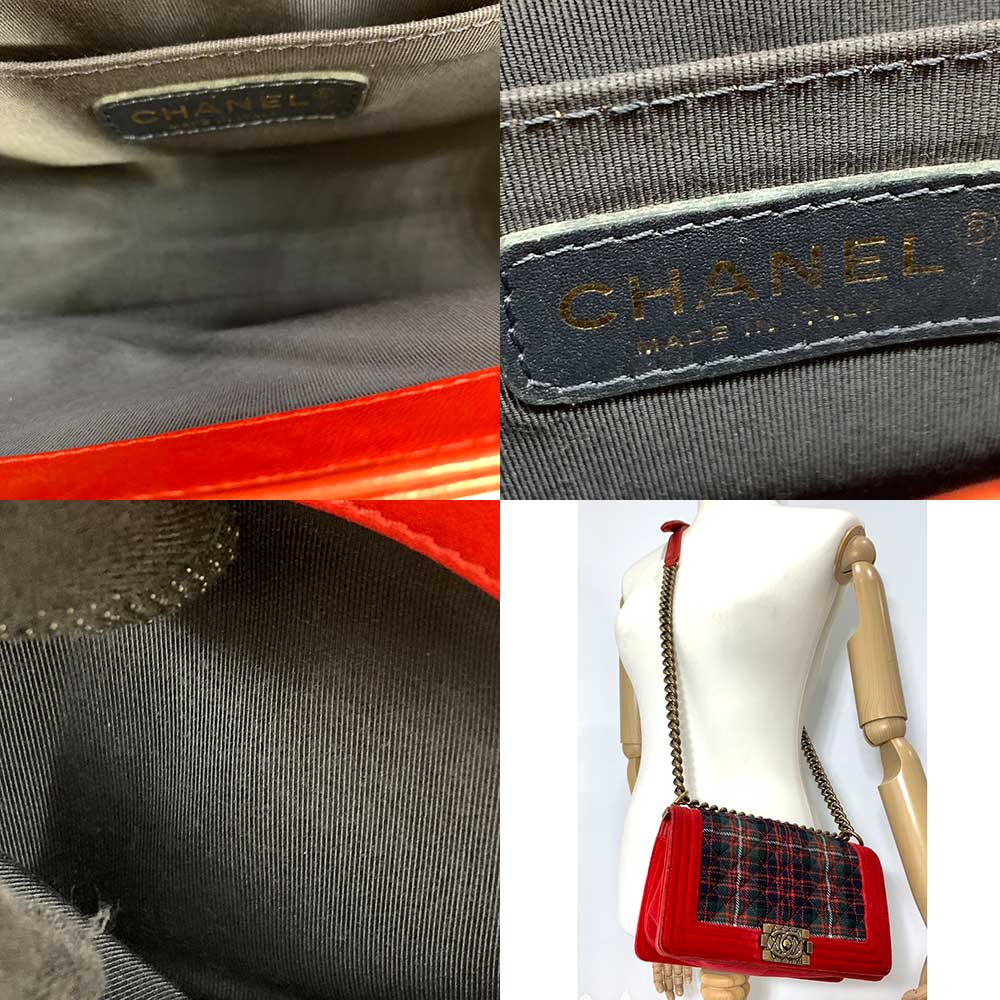 Used CHANEL Boy chanelShoulder Bag Velor Women