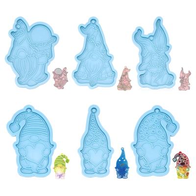 Счастливого Рождества Садовые эльфы Форма Инструмент для изготовления ювелирных изделий Рождественские формы для брелоков Силиконовые формы