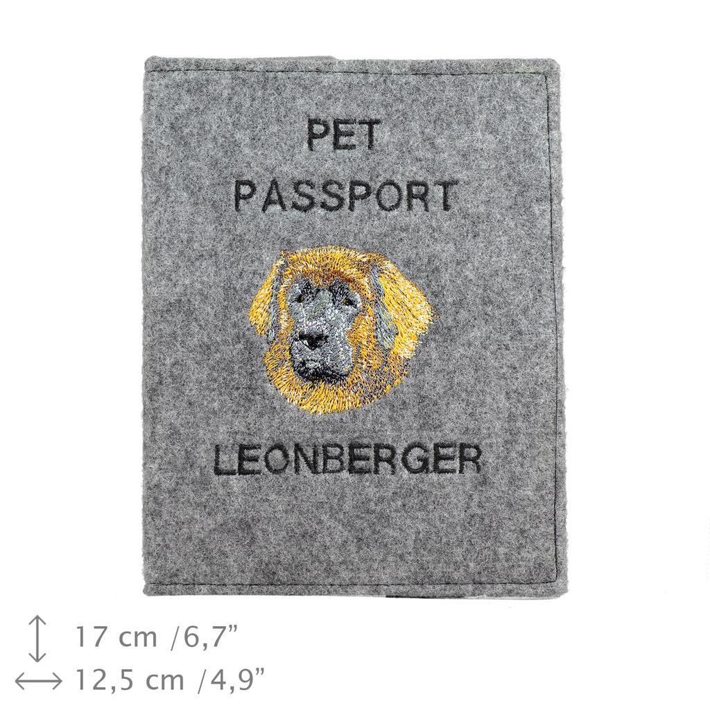 Leonberger - Dog passport case, document case, gift for the traveller from the Art-Dog brand