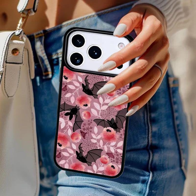 Чехол для телефона на Хэллоуин «Летучая мышь в сумерках» Для iPhone 17 Air 14 15 13 12 Max Чехол Для Apple 16e 11 Pro Max Plus Coque