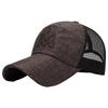 Кепка-сетка с логотипом, шляпа с английскими буквами, для улицы, рыбалки, гольфа, мужская, женская, CA799 [Белый Клык] (коричневый)