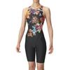 Swimsuit Racing One Piece Spats Black X Red Size S [Arena] (Open Back/Half Leg) Women's (BKRD)