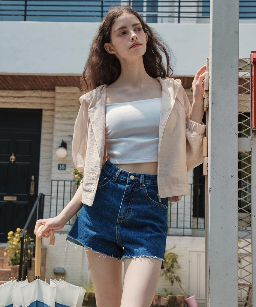 ZEROSTREET [2 Colors] Cut-Off Denim Shorts