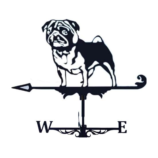 Металлический флюгер Ретро Петух Собака Птица Флюгер Черный Животный Флюгер Индикатор Направления Ветра для Крыши Уличный Фермерский Двор Сад Беседка Декор