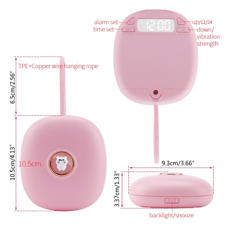 Quiet Vibrating Alarm Clock with Customizable Settings Led Light Wakes Up Clock
