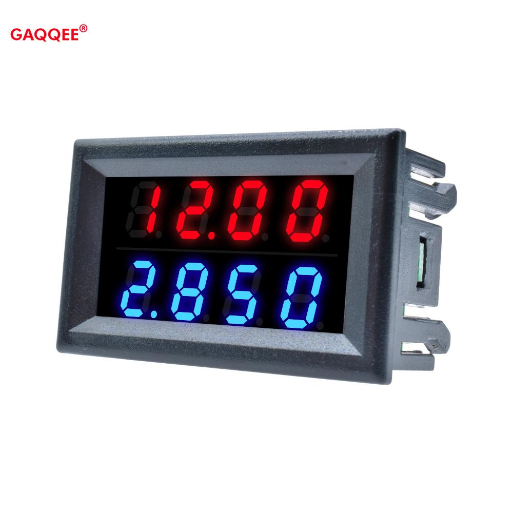 Voltmeter Ammeter DC 200V 10A Blue Red Dual Digital LED Display Ampere Volt Voltage Current Meter Tester Detector 4 Bit 5 Wires