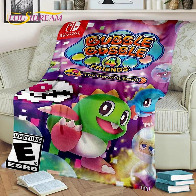 Мультфильм Bubble Bobble Game Gamer 3D одеяло, мягкое одеяло для дома, спальни, кровати, дивана, пикника, путешествия, офиса, одеяло, детское одеяло
