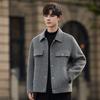 Autumn and Winter High-end Double-sided Wool Woolen Coat Men's Short Casual Lapel Jacket Jacket