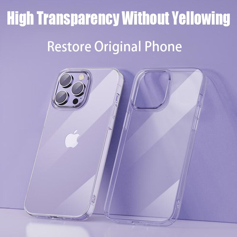 Прозрачный чехол для телефона для iPhone 15 16 11 12 13 14 Pro Max Plus Мягкий ТПУ Силикон для iPhone X XS Max XR Задняя крышка Прозрачный чехол