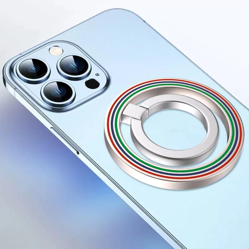 360° Magnetic Finger Ring Holde for MagSafe Magnet Stand Grip for IPhone 15 14 13 Pro Max Xiaomi Bracket Sticker