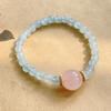 Powder crystal bracelet, elastic rope, bracelet gift, female high-end color treasure temperament