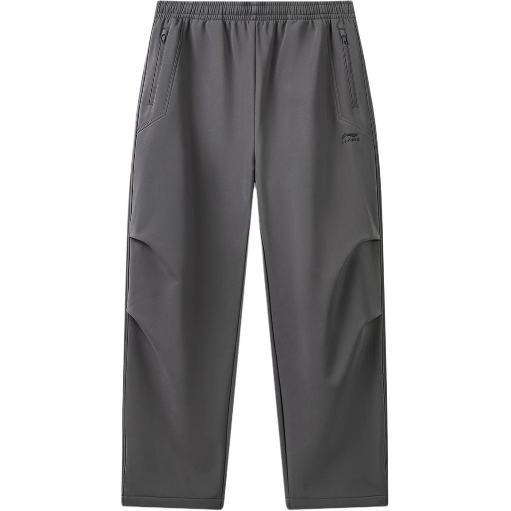 Men's Pants Li-Ning Sports Life Collection Sports Pants Men's Black Pine Gray Moderate Straight Fit Pants
