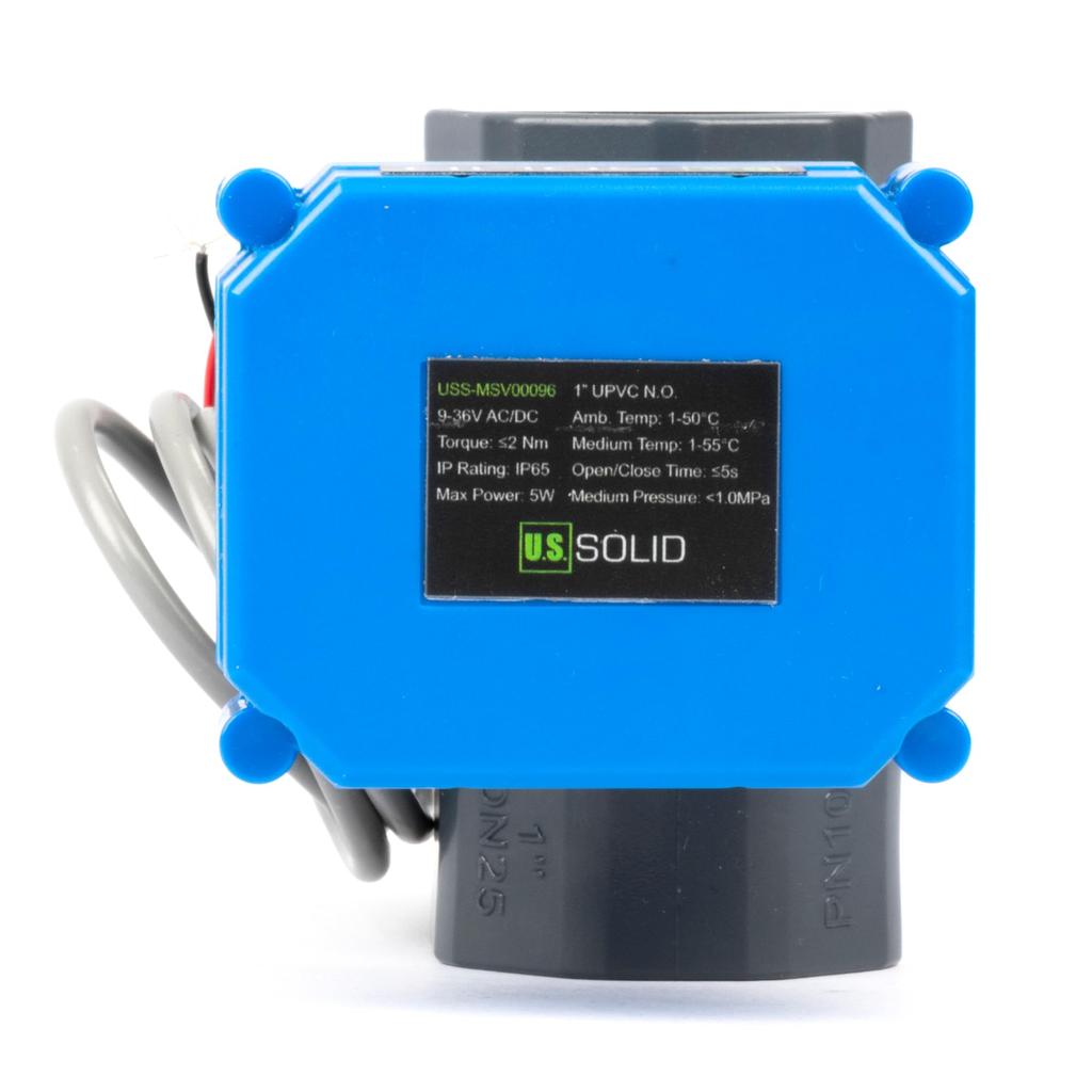 U.S. Solid Electric Ball Valve 9-36V AC/DC Electric Ball Valve, 2-Wire Automatic Return, Two