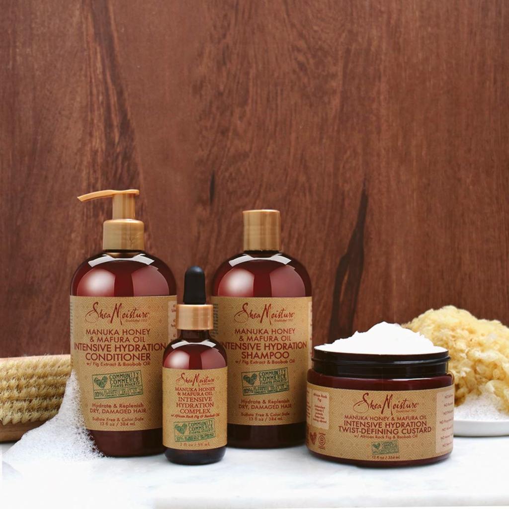 Кондиционер для интенсивного увлажнения Shea Moisture Manuka Honey Mafura Oil для мужчин и женщин, 13 унций. Кондиционер и