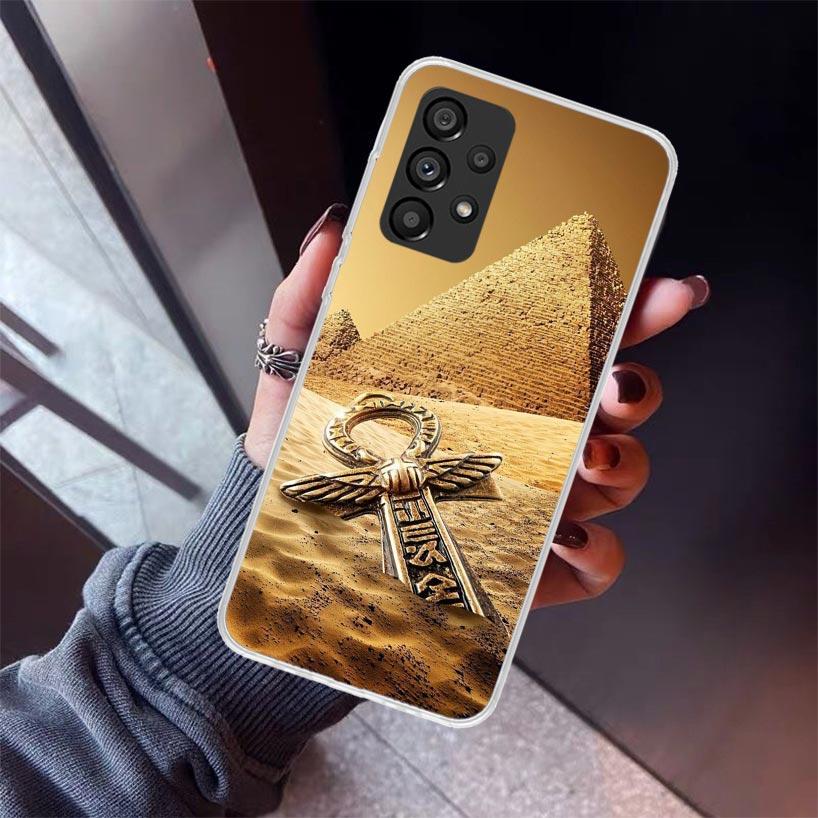 Egypt Nefertiti Anubis Ankh Pharaoh Phone Case For Samsung Galaxy A17 A16 A15 A14 A13 A57 A56 A55 A54 A53 A37 A36 A35 A34 A33 A2