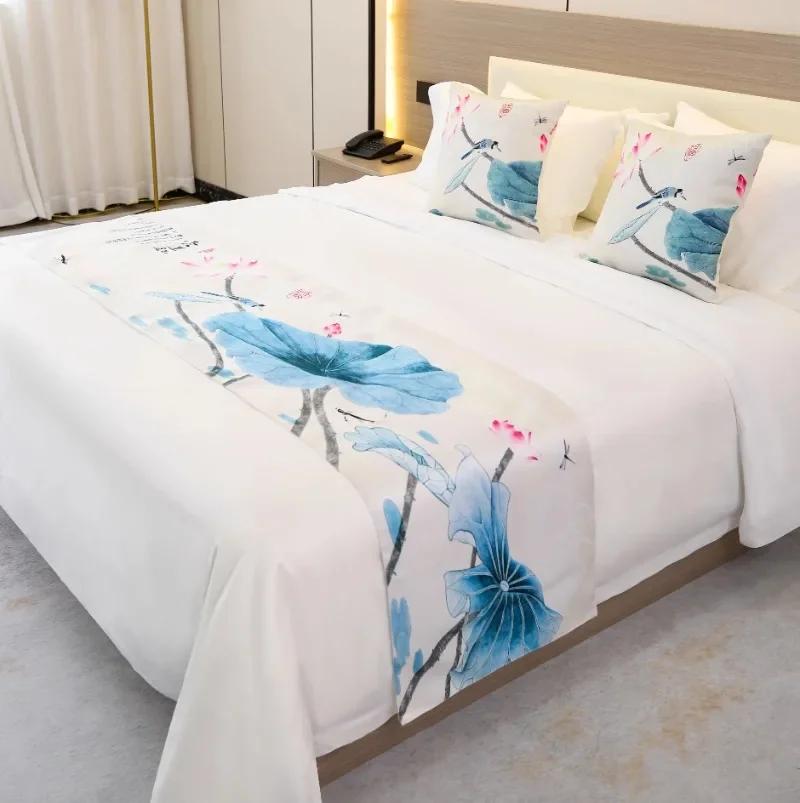 Однотонные покрывала Дорожка для кровати Двухслойная кровать Флаг Плед Постельное белье Односпальная кровать Queen King Покрывало Полотенце Украшения для дома и отеля