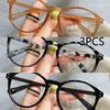 3Pcs Finished Myopia Glasses Women Vintage Anti-Blue Light Eyeglasses Men Optical Nearsighted Glasses