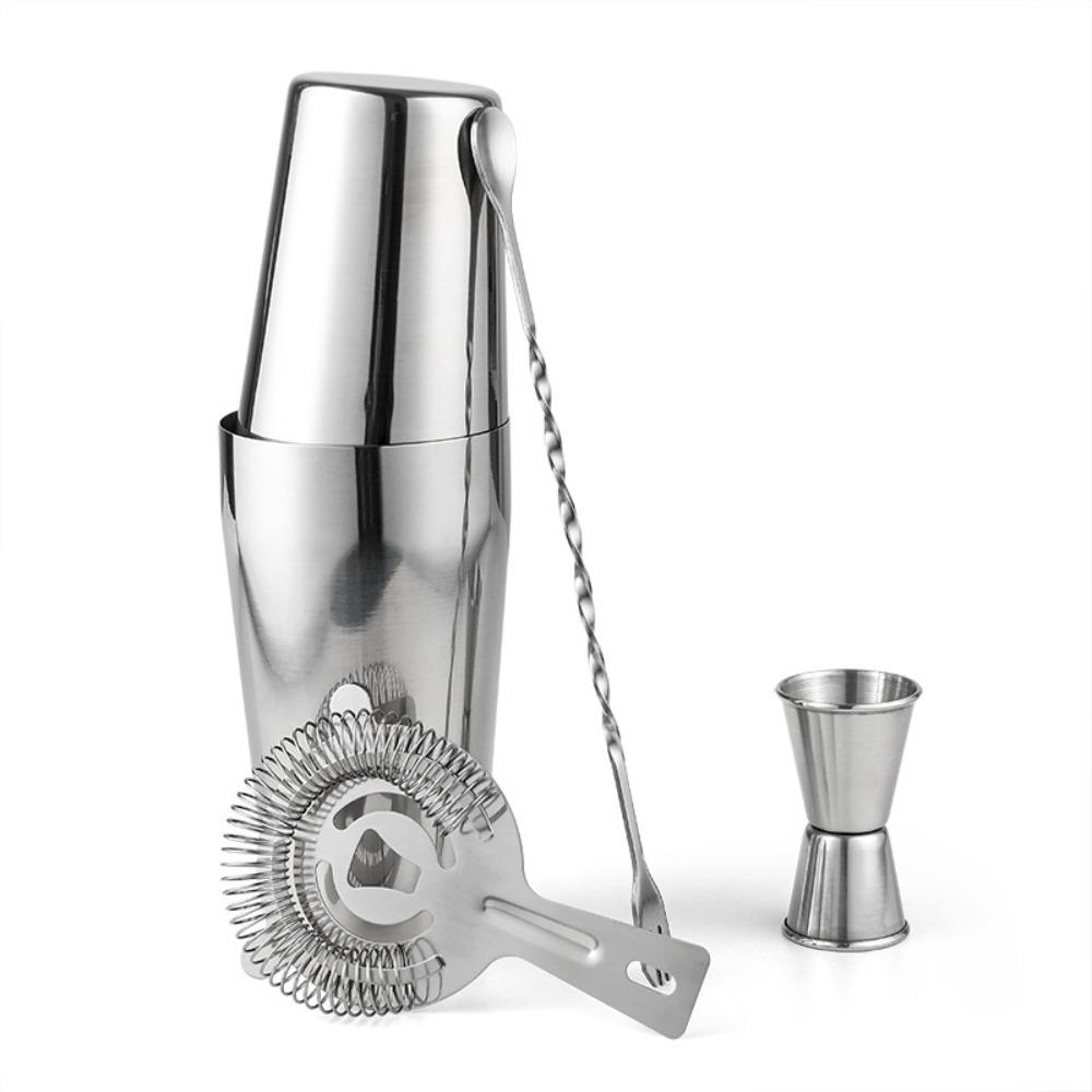 3/4Pcs Stainless Steel Cocktail Mixer Kit 600/700ml Professional Cocktail Mixer Set Anti-corrosion Rustproof Wine Mixer
