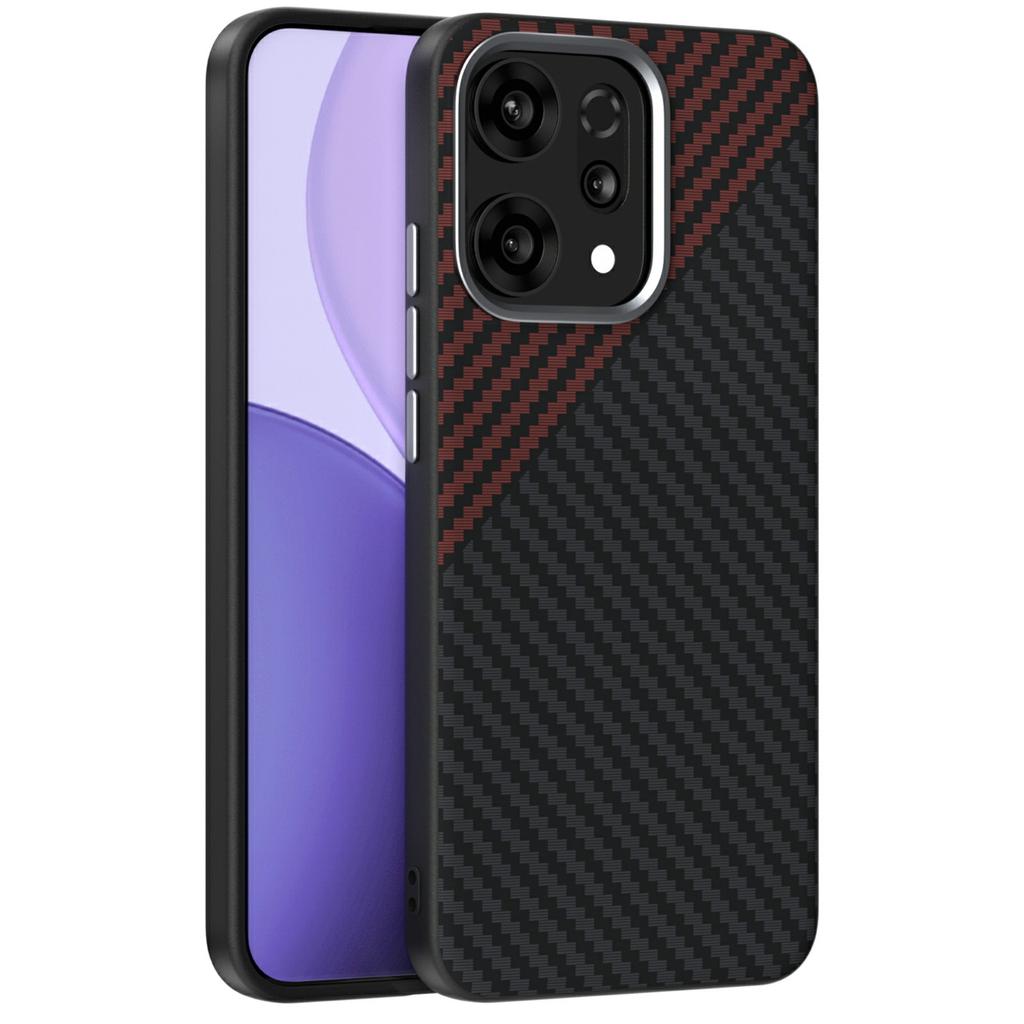ABEEL Для Oppo Reno14 Pro 5G (Глобальный) Магнитный чехол Задняя крышка с текстурой карбона