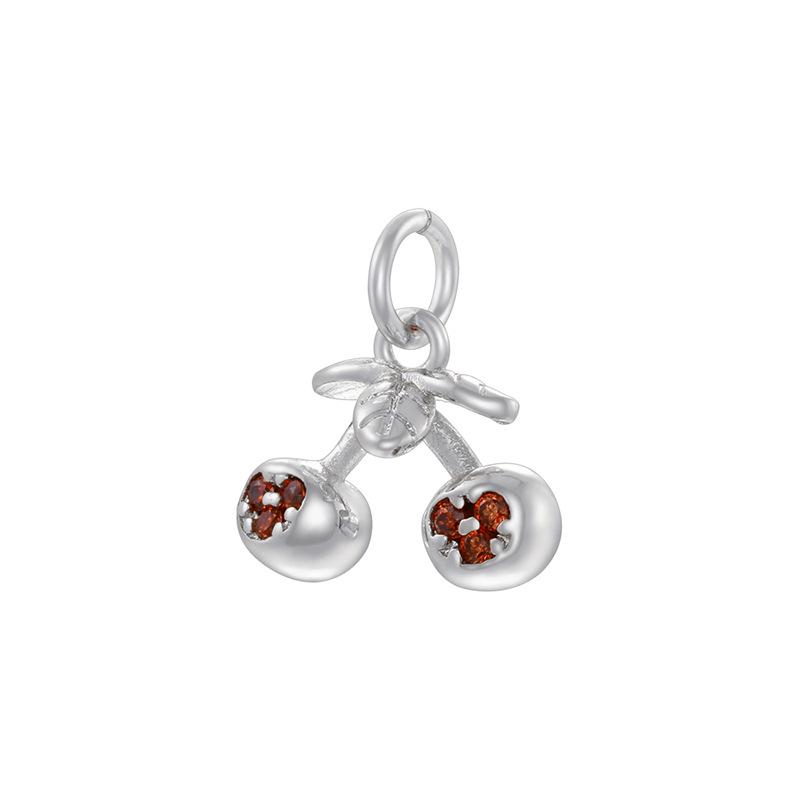 Креативная медная подвеска в виде бриллианта, вишни, клубники, ананаса, милая, сладкая, фруктовая подвеска Vd1742-1752